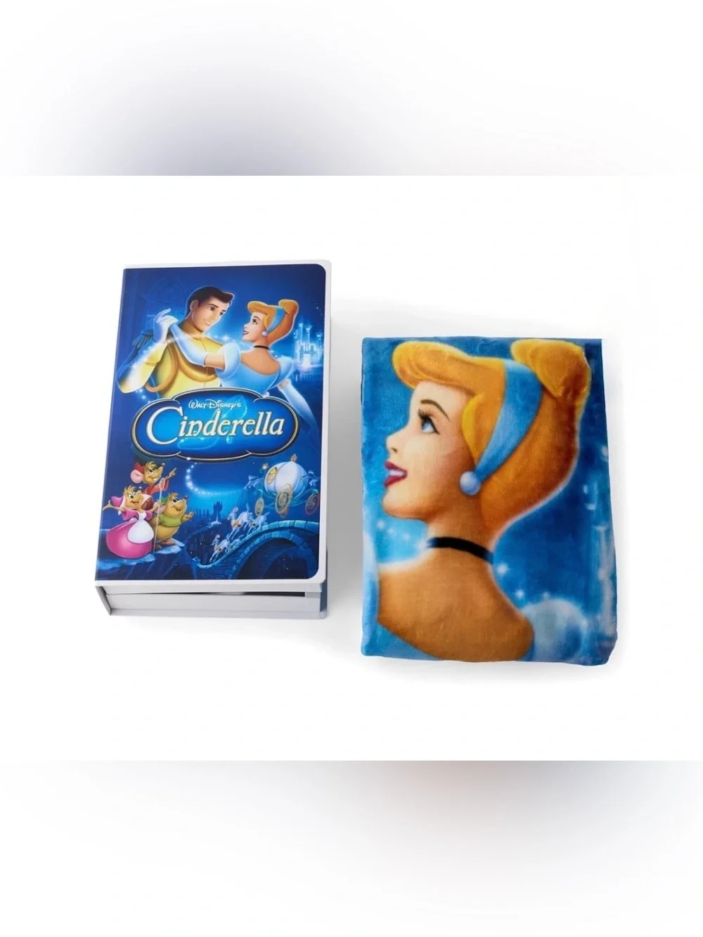 NEW SEALED Disney CINDERELLA VHS Boxed Silk Touch Throw Blanket 50×70